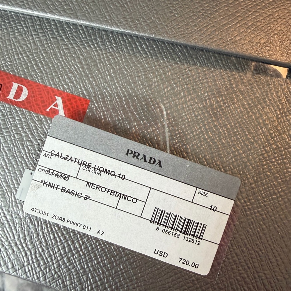 Prada Black and Red Sock Sneakers - Picture 6 of 8